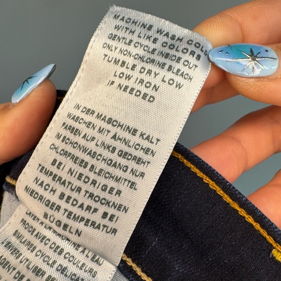 Vintage True Religion Jeans Halle Mid Rise Super Skinny Size 26 Made in USA 🇺🇸 - Picture 9 of 10